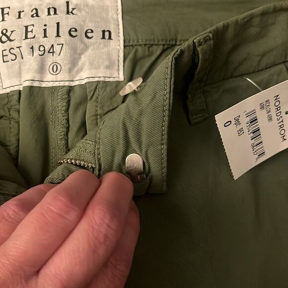 NWT Frank & Eileen Wicklow Italian Performance Twill Chino Pants Army $288 - Picture 10 of 10